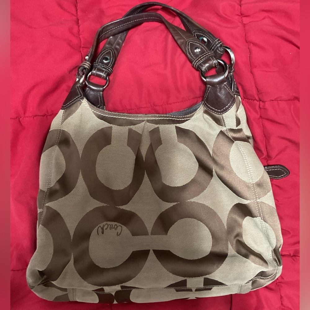 Coach Brown Signature Tote Bag
